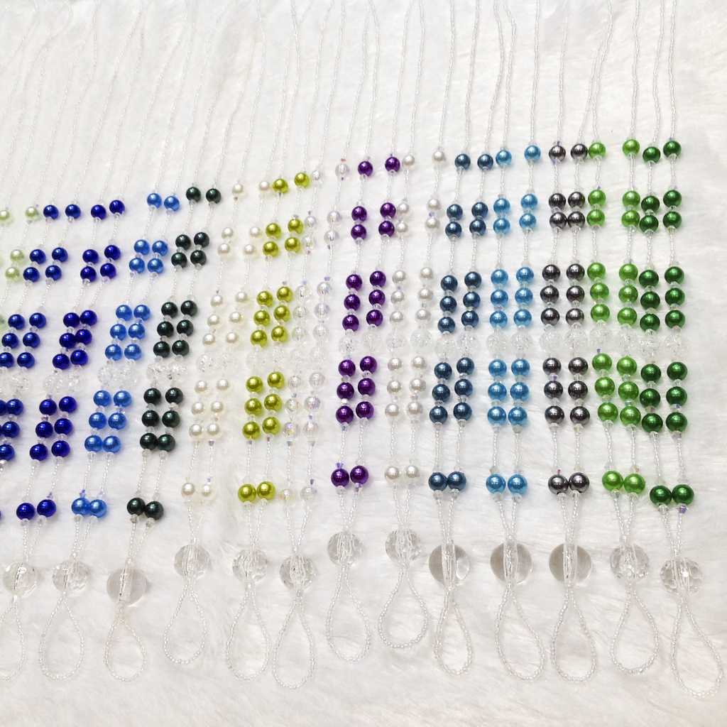 Dây đeo thẻ hạt cườm kết hạt pha lê cho nhân viên công sở