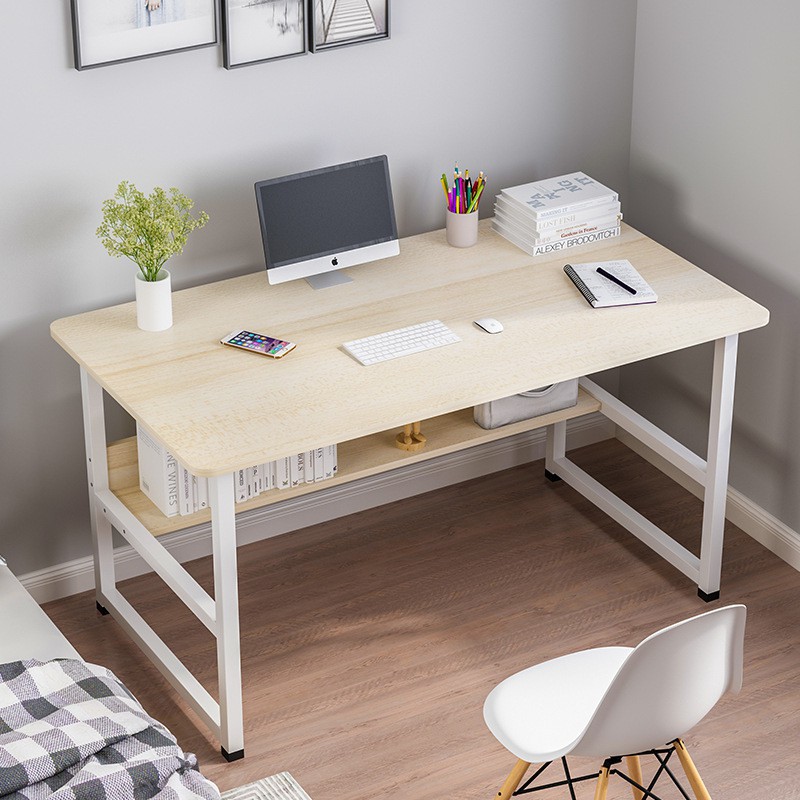 [ CÓ HỘC BÀN ] [ FREESHIP] Bàn làm việc, bàn học thiết kế kiểu Hàn S-Table, T-Table khung thép 80x40cm