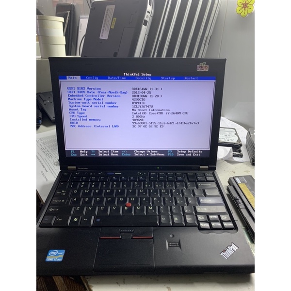 Laptop lenovo  . core i7 2640 màn hình 12.5”