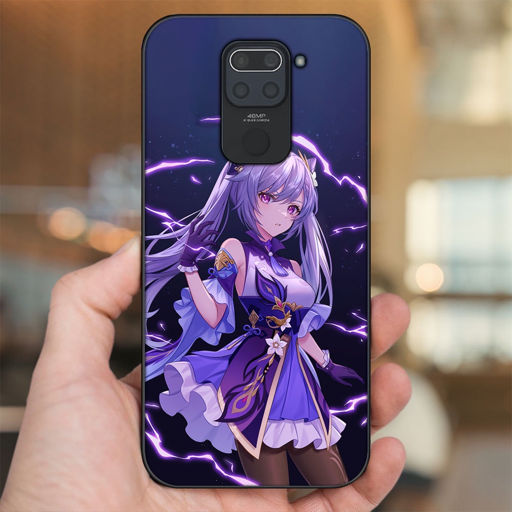 Ốp lưng Xiaomi Redmi Note 9 viền đen in hình Keqing Genshin Impact