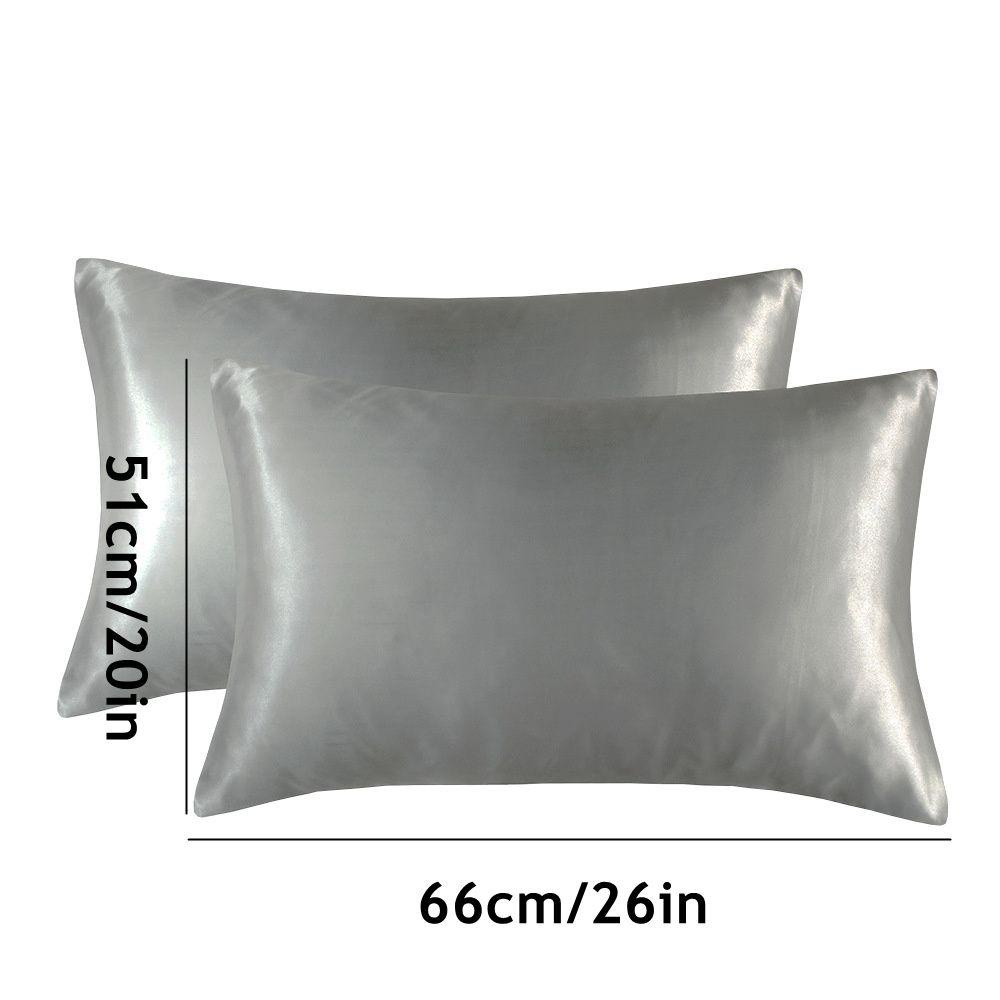 Bộ 2 Vỏ Gối Lụa Mềm 20 * 26in Trang Trí Nhà Cửa