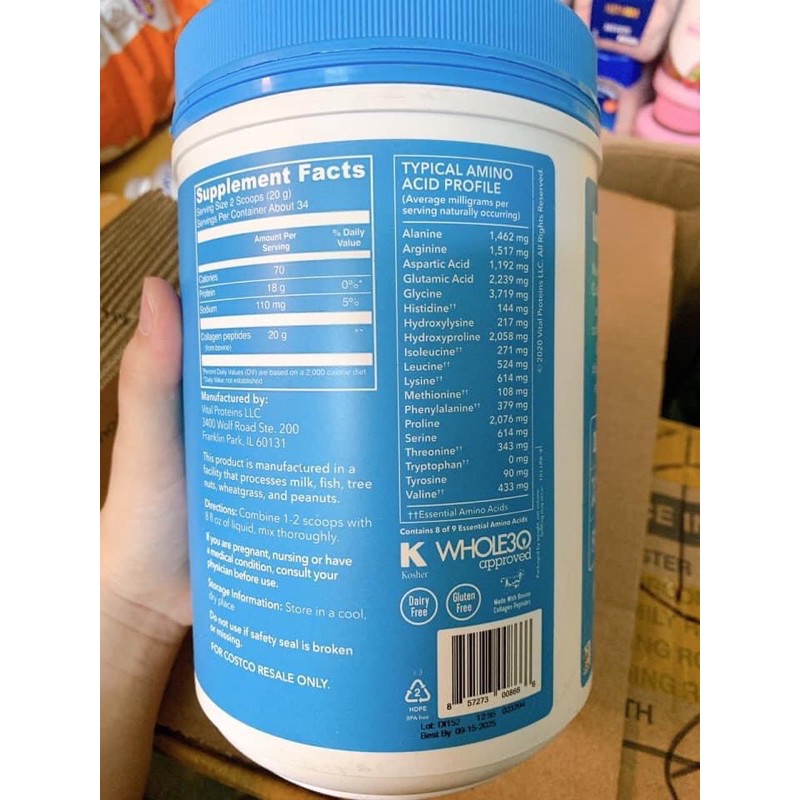 Vital Proteins Collagen Peptides Unflavored | BigBuy360 - bigbuy360.vn