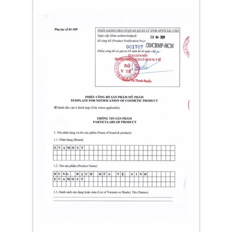 Dung Dịch Vệ Sinh Evamost I unily88