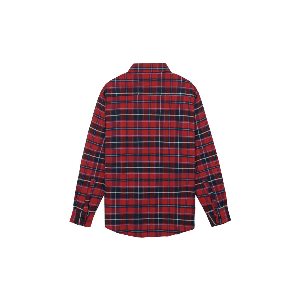 Áo Sơ Mi Flannel Màu Đỏ Sọc Xanh