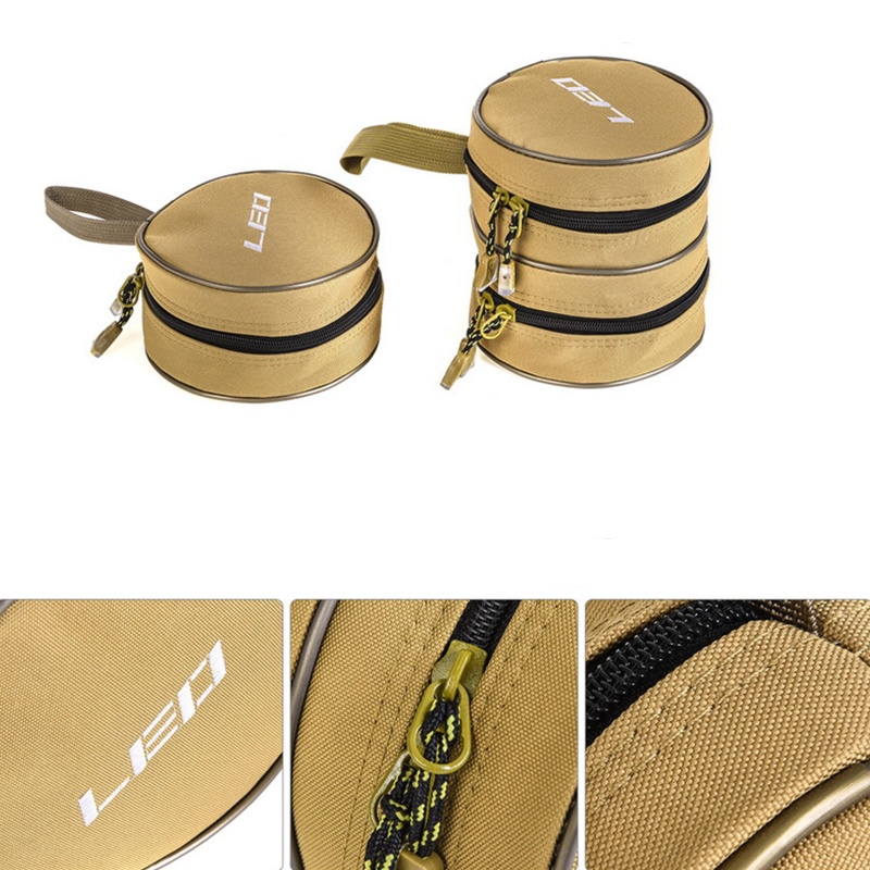 Hộp Đựng Bảo Vệ Máy Câu Cá Bằng Vải Bố Hình Tròn Tiện Dụng