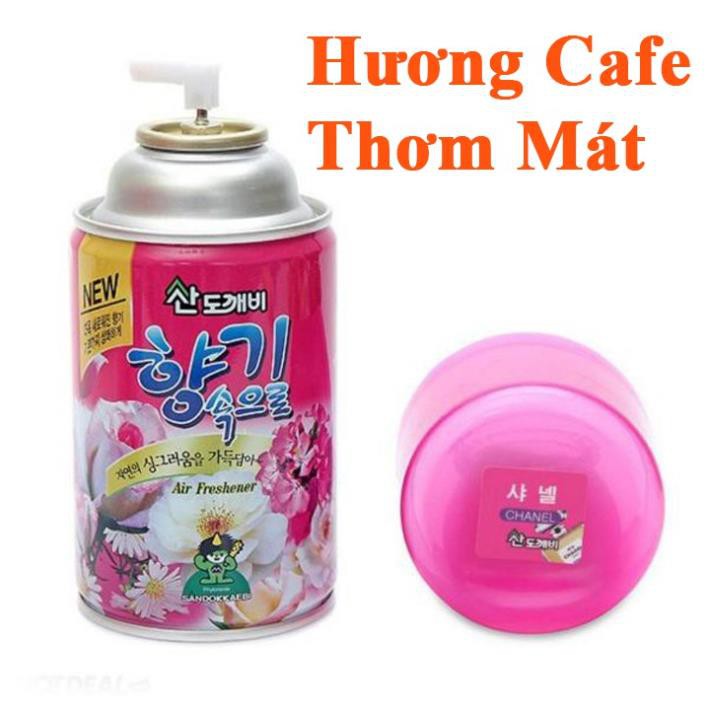 Bình xịt khử mùi xe ô tô hương cafe hàng Hàn Quốc - nước hoa xịt thơm ô tô cao cấp Sandokkaebi Korea 300ml