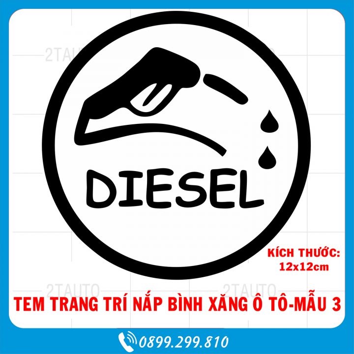 Tem bình xăng dán trang trí ô tô xe hơi, không phai màu, không bong tróc, MẪU SỐ 3