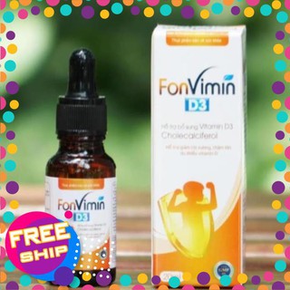 BỔ SUNG VITAMIN D3 CHO BÉ, DỄ HẤP THỤ GIẢM CÒI XƯƠNG - Fonvimin D3 - 20ml