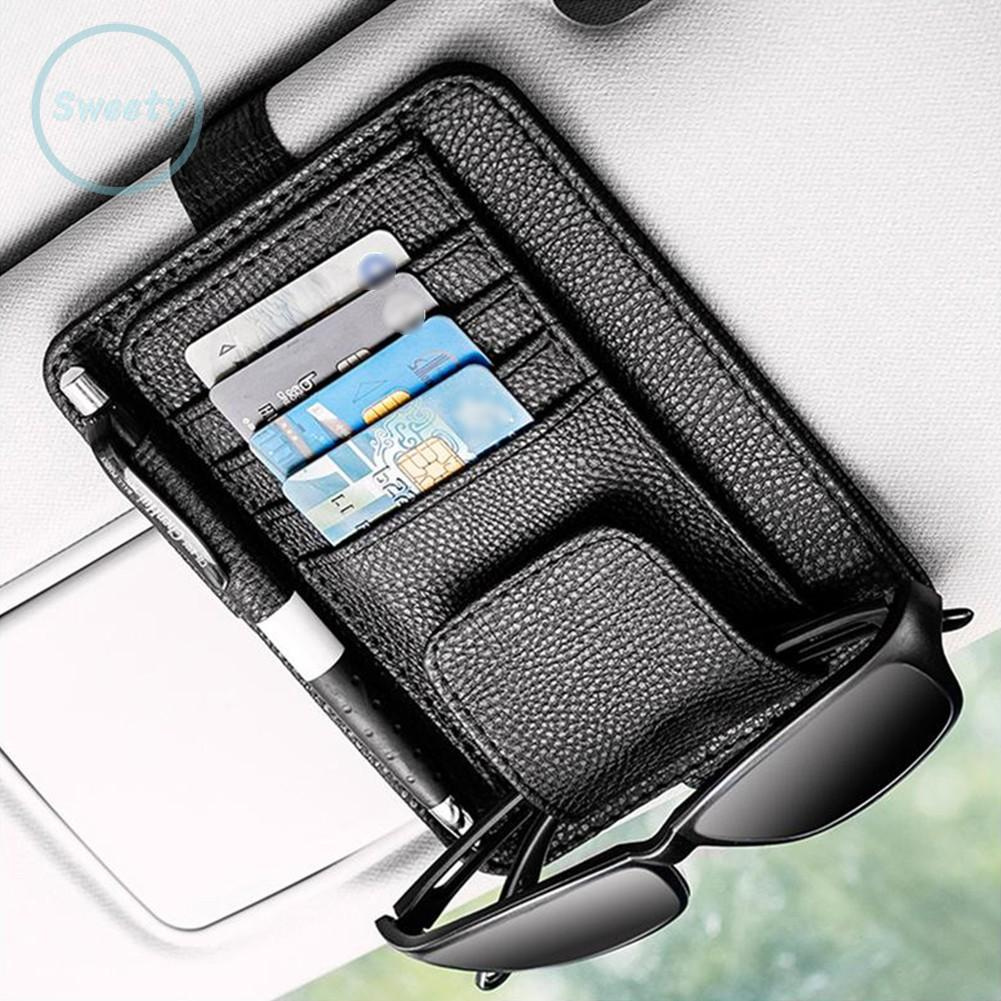 Bag Sun Visor 15 X 12CM Wear-resistant 1Pcs Black Car Car Hanging Card