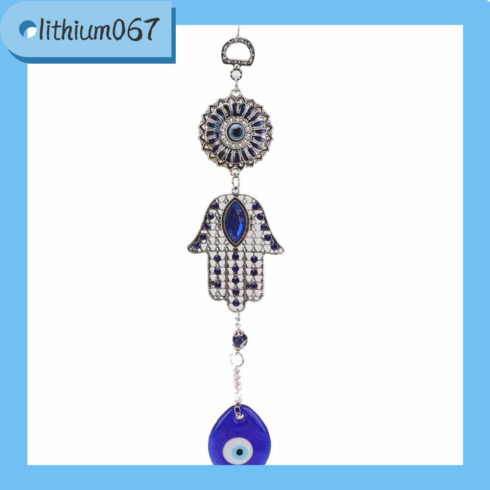 Lithium067 Trang trí mắt xanh Thủy tinh kim loại Thổ Nhĩ Kỳ Tinh tế đẹp thanh lịch quyến rũ treo nhà cho những ngày lễ Giáng sinh