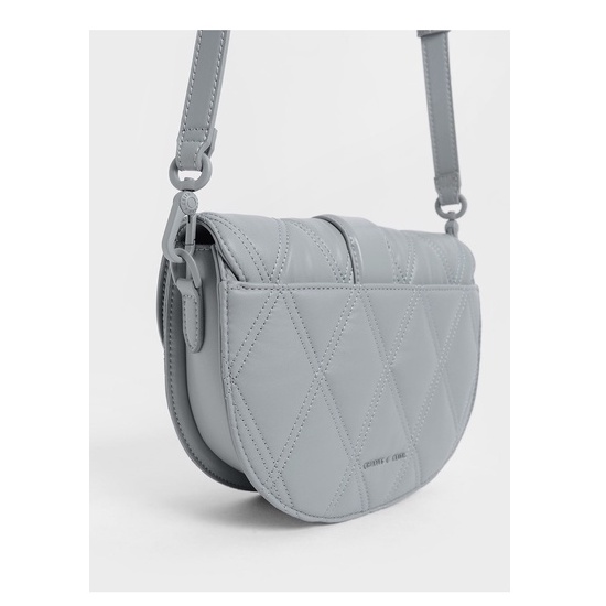 Túi Ví CNK GABINE XANH CHẦN Ô saddle bag đeo vai/ xách tay hàng hiệu cao cấp