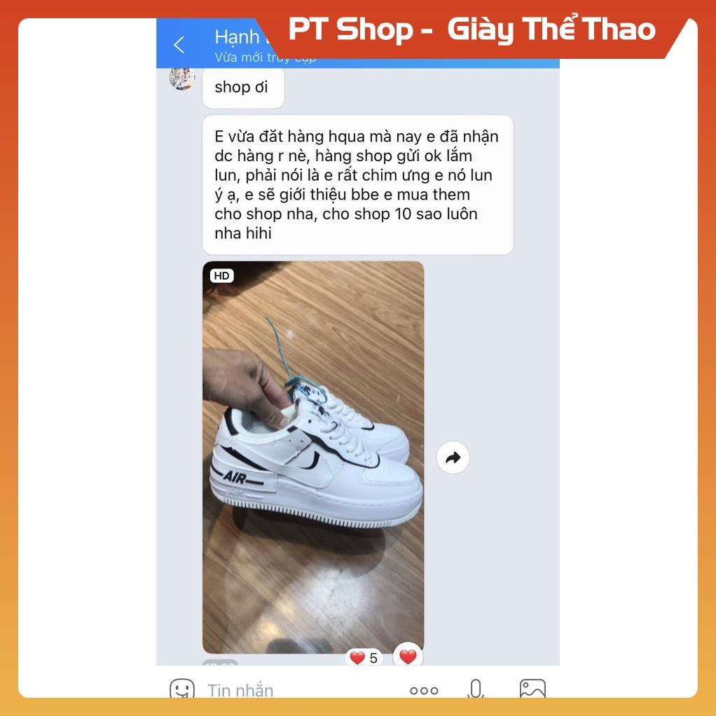 [Hàng Sịn + FreeShip]  giày AF1 shadow trắng viền đen mới cao cấp, Giầy Sneaker thể thao Air force xanh đen