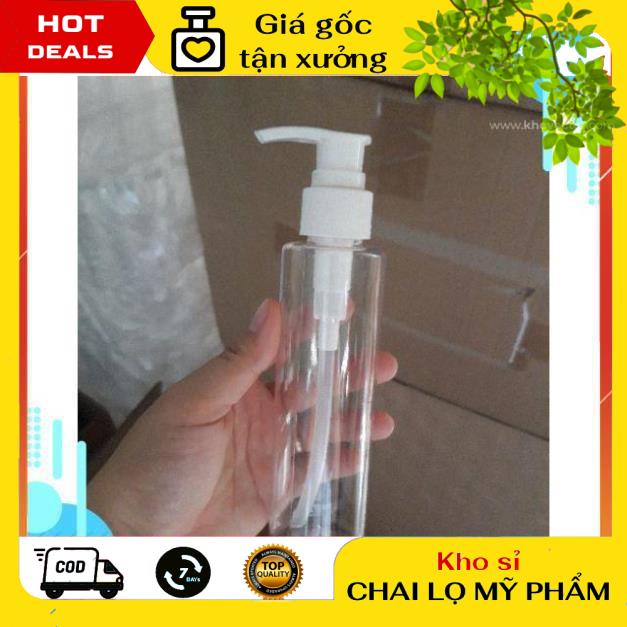 Chai Chiết Mĩ Phẩm ❤ GIÁ TẬN GỐC ❤ Chai xịt trong vòi nhấn sữa tắm [100ml/150ml/200ml/250ml] - chai lọ mỹ phẩm .