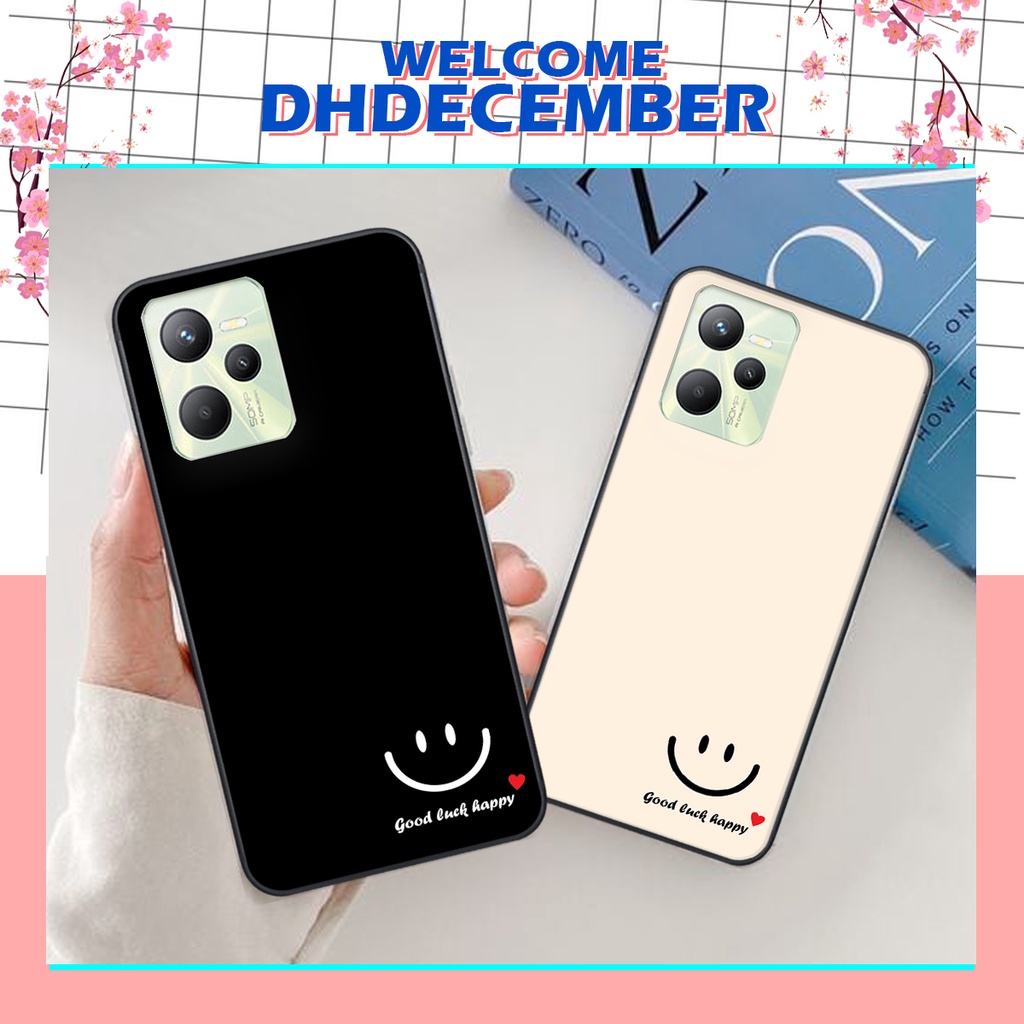Ốp lưng Realme C35 in hình nice ,good luck happy ốp xinh viền dẻo đẹp chất
