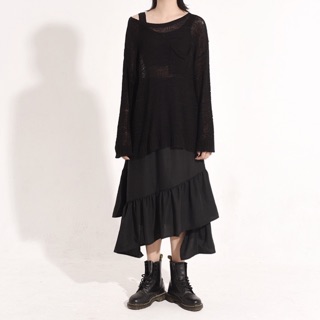 CHÂN VÁY LỆCH TÀ NHÀ BẠCH TUỘC ( OHZ HILOW SKIRT )