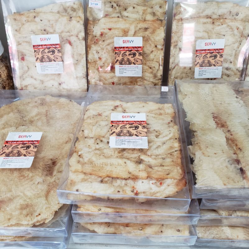 🐟🌶️ Cá thiều tẩm gia vị cay cay mặn mặn, dai dai, Đặc sản Nha Trang, hộp 200 gram - Seavy 🐟🌶️