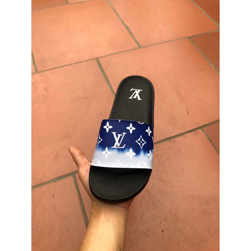 Dép Da Nam LVL  Hai màu xanh + đỏ full size 38-43