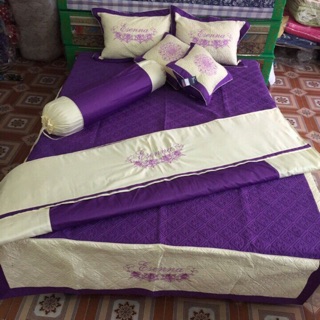 NGUYÊN SET chăn ga gối SATIN + ruột gối các loại -> đủ 7 màu