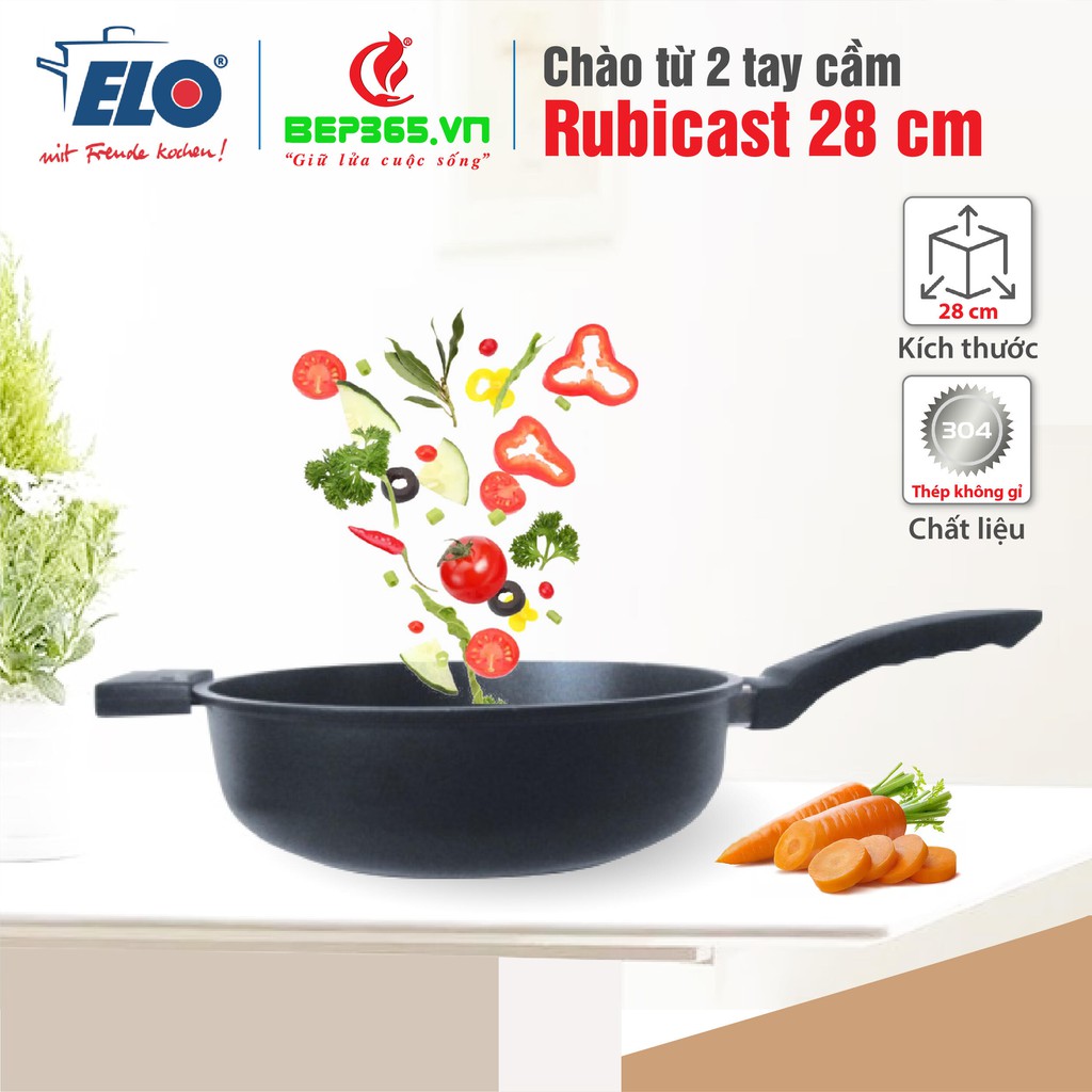 Chảo từ inox chống dính Elo Pure Mercury 28cm