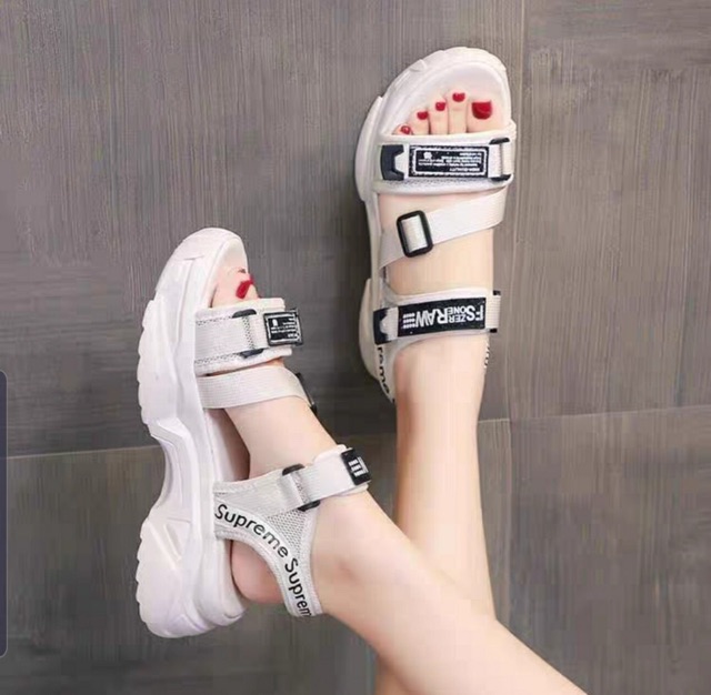 Dép sandal nữ 2 mầu đen trắng mã LC98