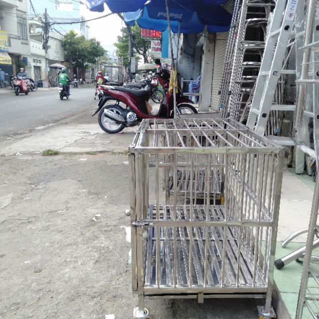CHUỒNG CHÓ INOX 50*80*75
