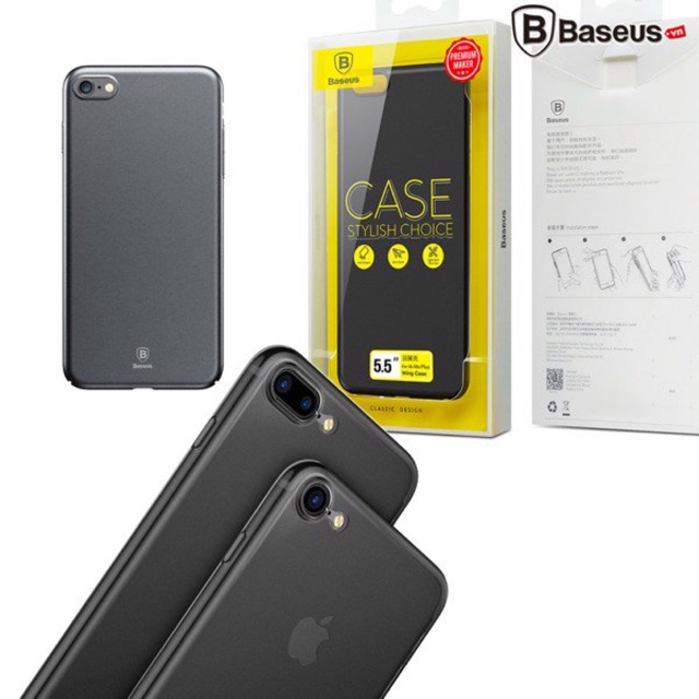 Ốp lưng Siêu mỏng, Chống bám vân tay Baseus Wing Case LV167 cho iPhone 6/ 7/ 8/ Plus /X/s8/s8plus/ s9/s9plus/note8/note9