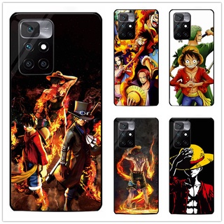 Dành Cho Xiaomi Redmi 10 Anime One Piece Luffy Zoro Kính Cường Lực Chống Sốc Cá Tính Cứng Vỏ Điện Thoại DIY Tùy Chỉnh Mặt Sau Đại Lý