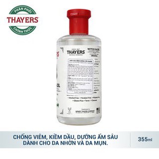 Nước hoa hồng không cồn thayers alcohol-free toner - 355ml