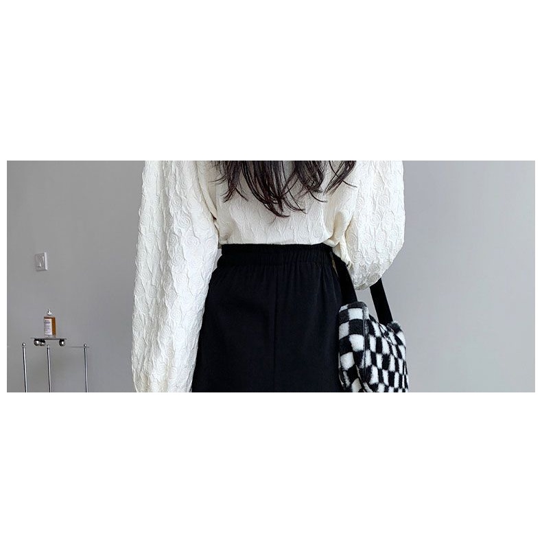 Chân Váy Đen Lưng Cao Dáng Chữ A Xẻ Tà Phong Cách Hàn Quốc Thời Trang Cho Nữ