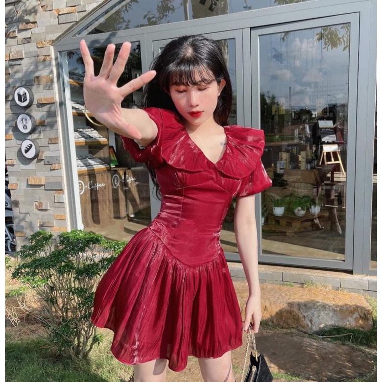 Đầm váy dạo phố xòe tay phồng nữ tính Rin Dress
