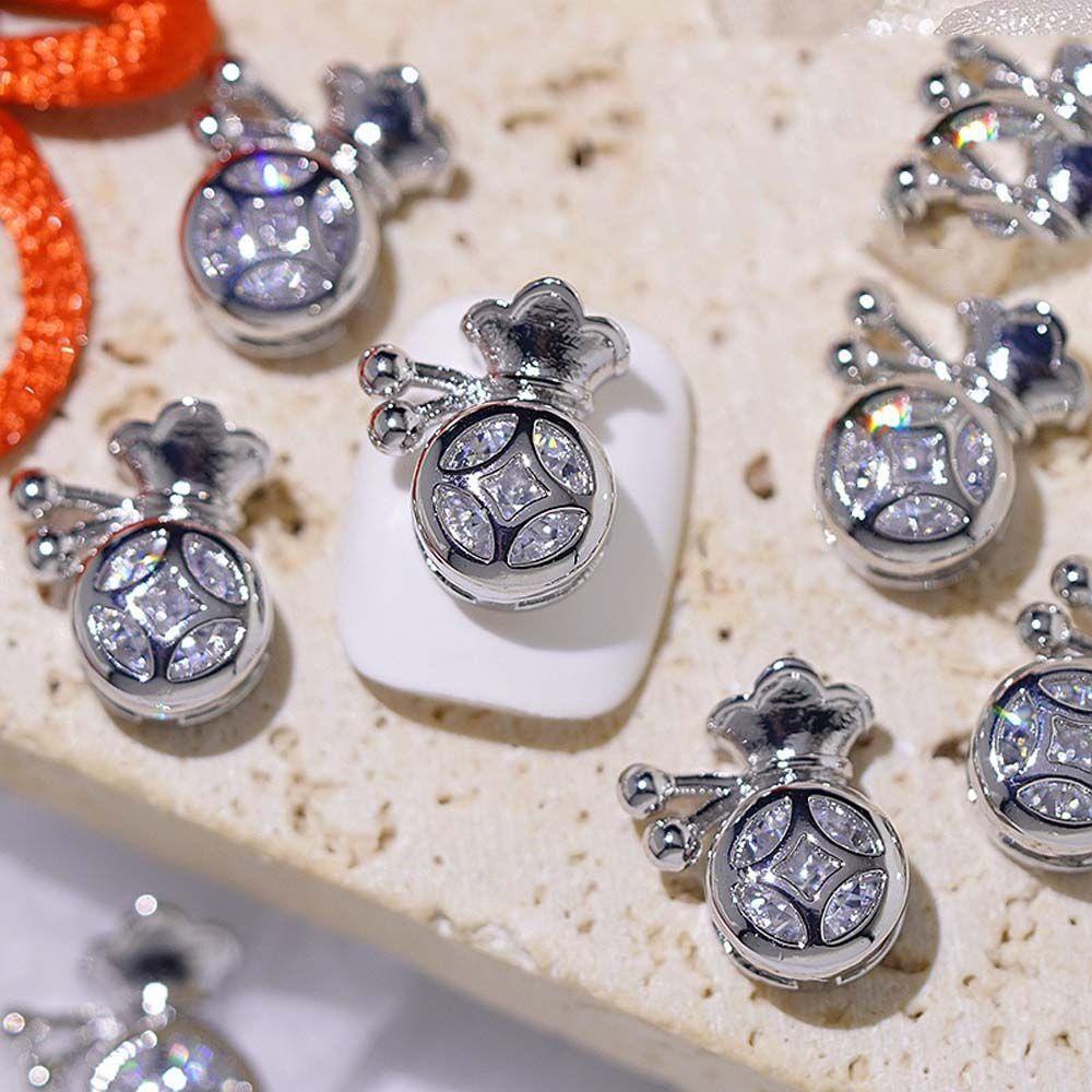 Phụ Kiện Trang Trí Móng Tay Nghệ Thuật Bằng Hợp Kim 3D Lấp Lánh