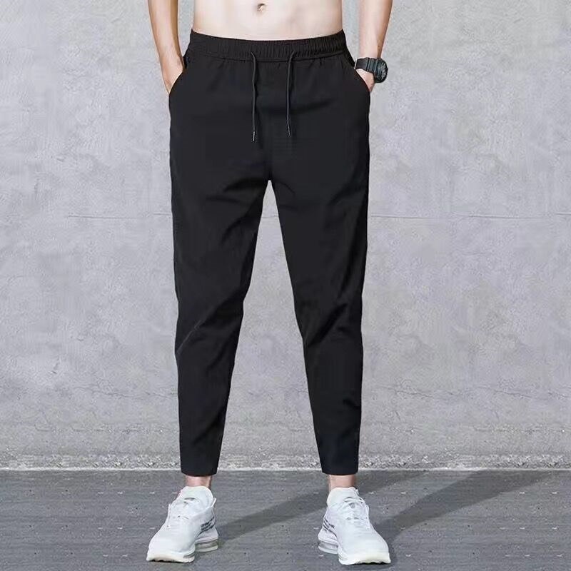 Summer Korean-Style Slim-Fit Thin Casual Pants Straight Loose Elastic Track Pants