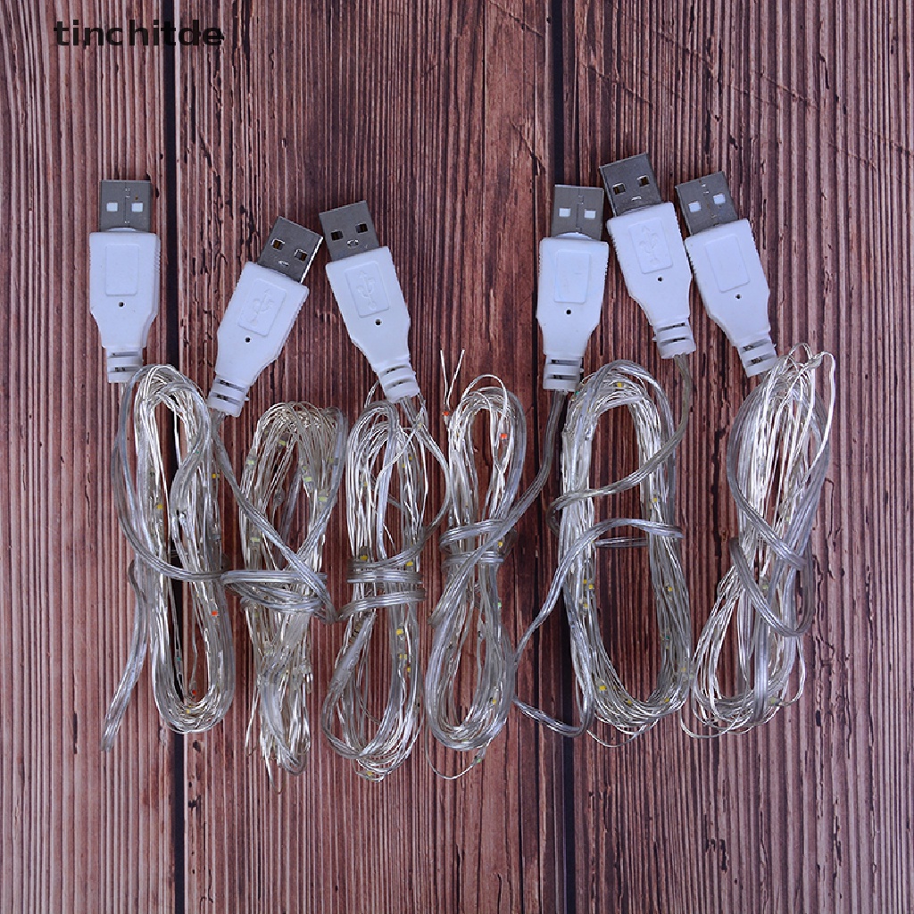 Dây đèn led trang trí nhiều màu sắc dài 2m 20 bóng đèn led/3m 30 bóng đèn led kết nối đầu usb