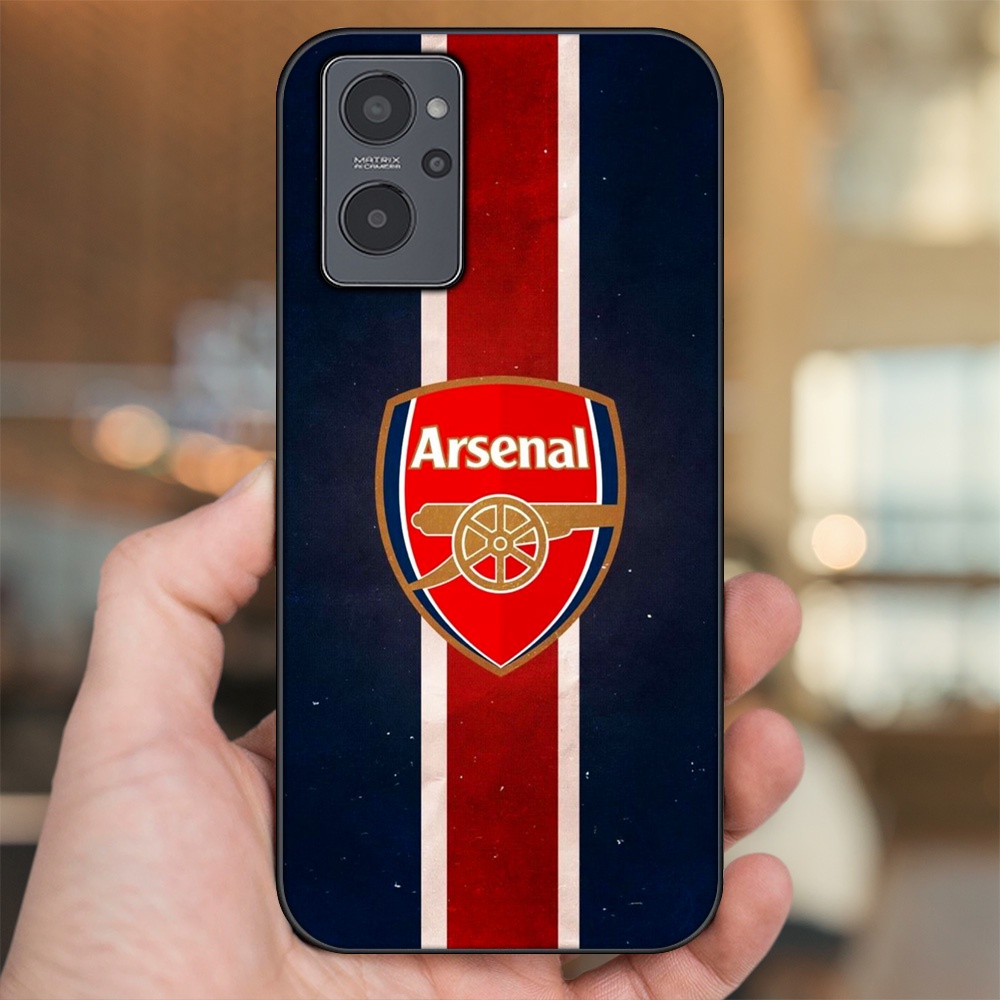 Ốp lưng Realme 9i viền đen in hình Arsenal FC