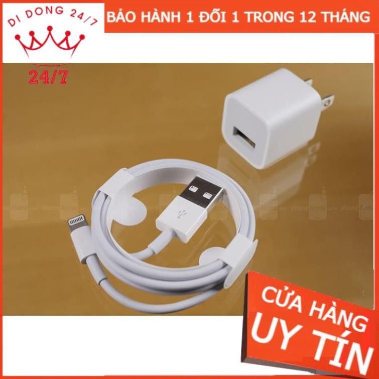 Bộ Củ Cáp Iphone.Dây Sạc Iphone Chính Hãng Không Nóng Máy Dành Cho Dòng Ip 5/6/6s/7/8/X/Xsmax.Bảo hành 12 tháng 1 đổi 1