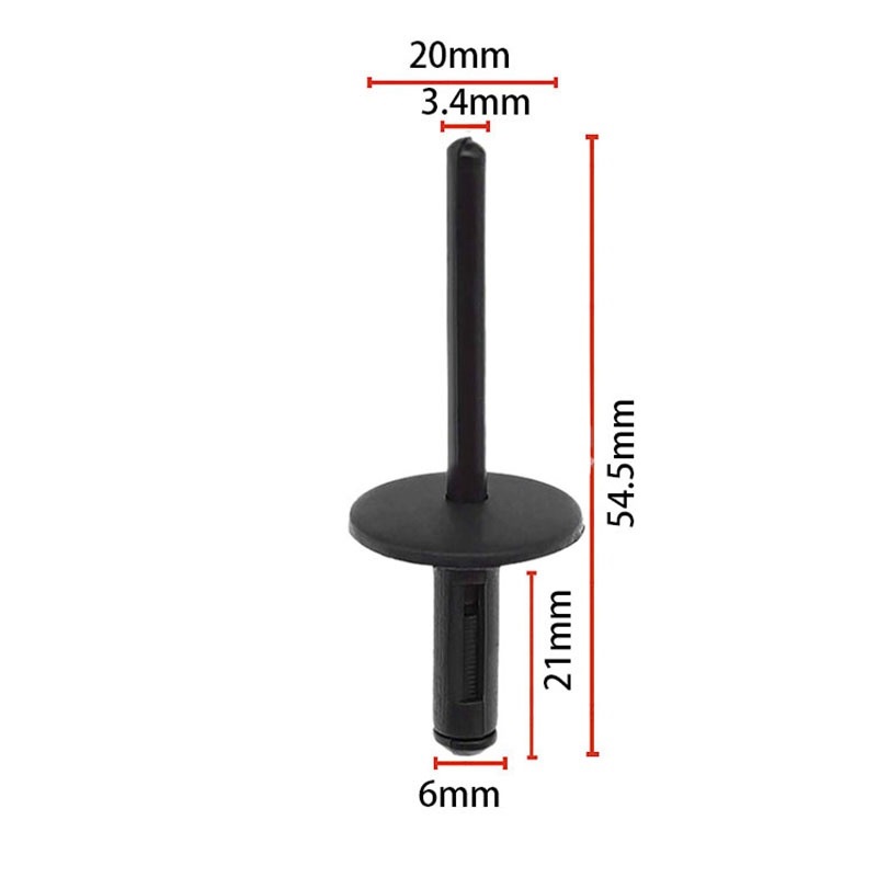 Set 20 đinh tán nhựa lỗ 6mm cho xe hơi BMW  X1 E84 X3 F25 X5 E70 X6 E71 - Chốt vít cho ô tô