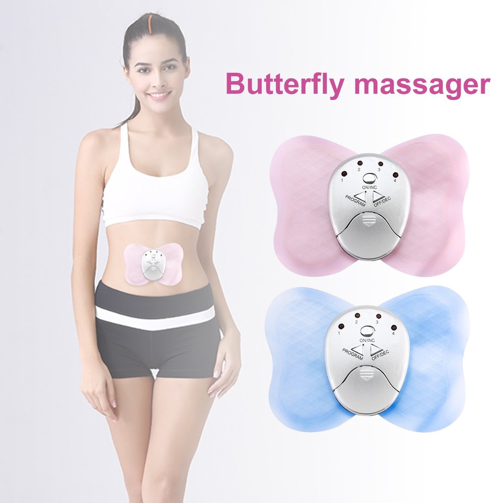 FY▲Mini Electronic Body Muscle Butterfly Massager Slimming Vibration Fitness