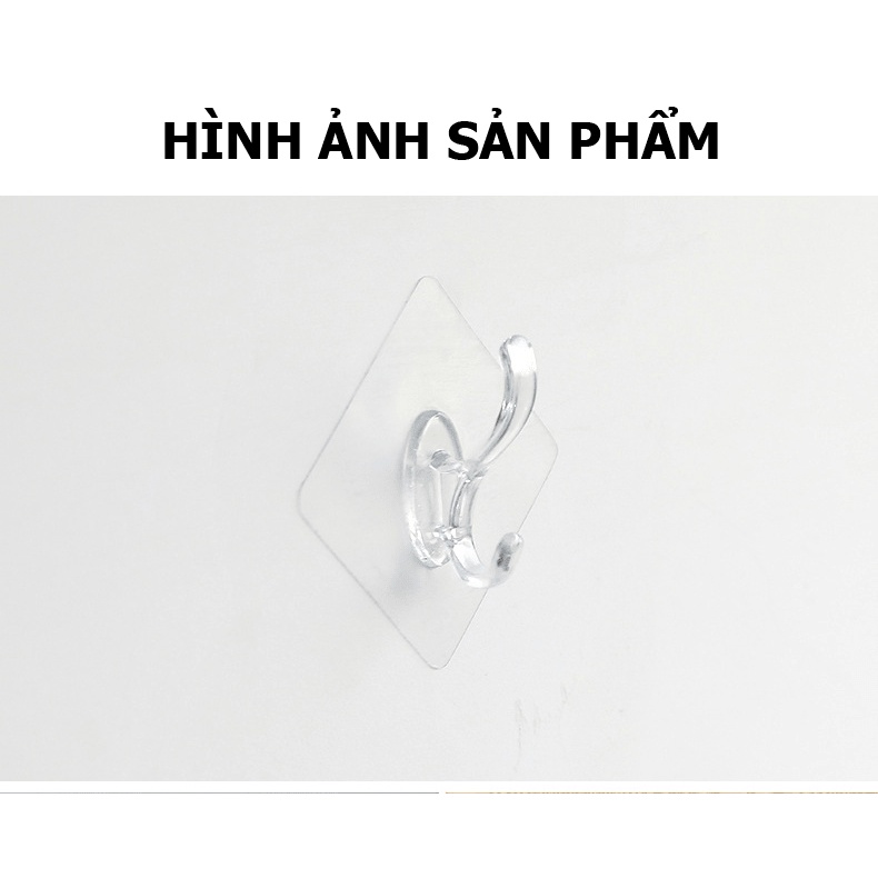 Móc treo quần áo dán tường trong suốt chịu lực chống thấm nước MDT00004
