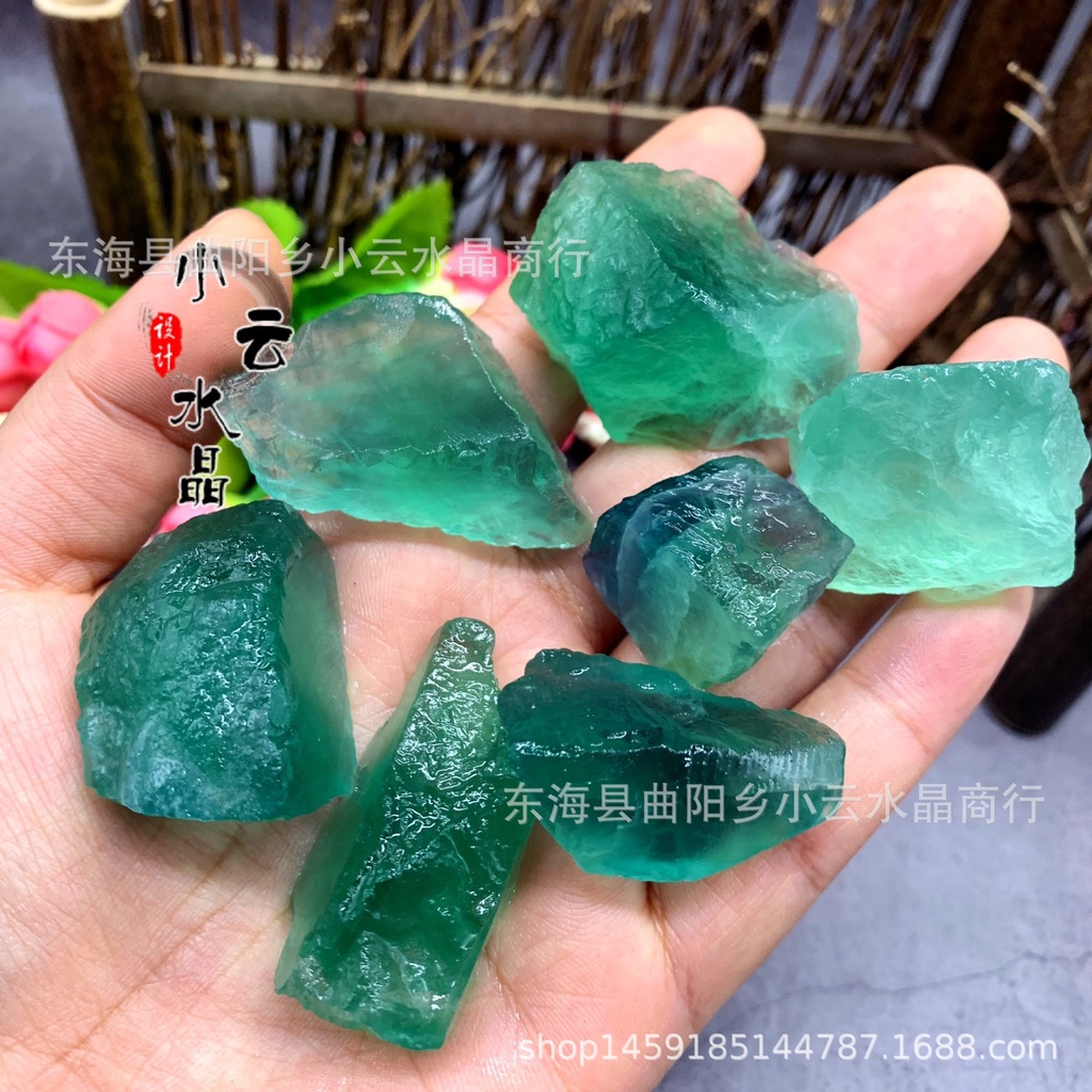 Đá Fluorite Thô Màu Xanh Lá / Tím / Xanh Lá Tự Nhiên Dùng Khuếch Tán Hương Thơm