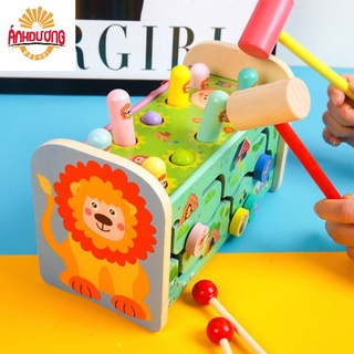 Đập chuột kèm đàn 3in1- đồ chơi trí tuệ cho bé