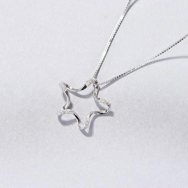 Dây chuyền nữ ngôi sao Bạc ta , to đẹp , sáng bóng , sang chảnh - Vàng bạc Khải Khải