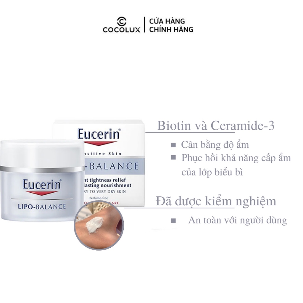 Kem Dưỡng Ẩm Eucerin Lipo Balance Cho Da Khô, Da Nhạy Cảm 50ml