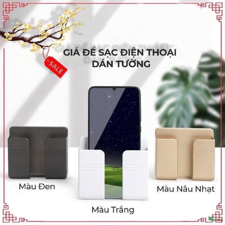 Combo 3 chiếc Giá đỡ DÁN tường tiện ích, đỡ điện thoại khi sạc, đỡ điều khiển tivi... -dc4496