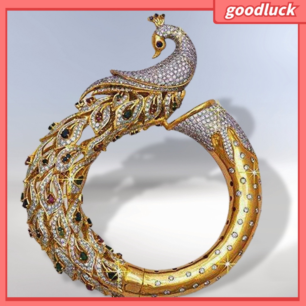 Nhẫn Nữ Hình Chim Công Đính Đá Thời Trang