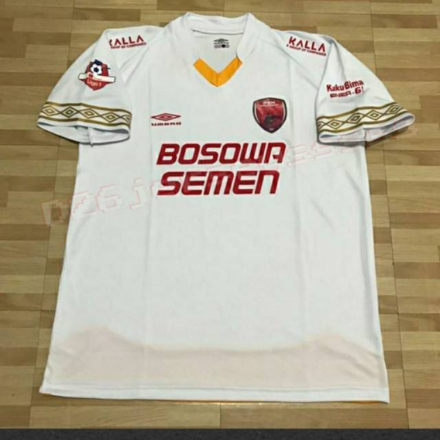 Áo Thun In Tên Máy Chơi Game Psm Makassar Away League 1 2019 + Miếng Dán Liga 1 2019