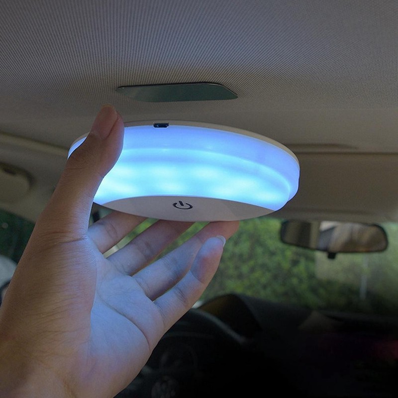 Đèn led tròn,đèn dán trần xe ô tô,dễ lắp ráp không cần khoan đục,sử dụng được 30 ngày cho 1 lần sạc,dùng được mọi nơi