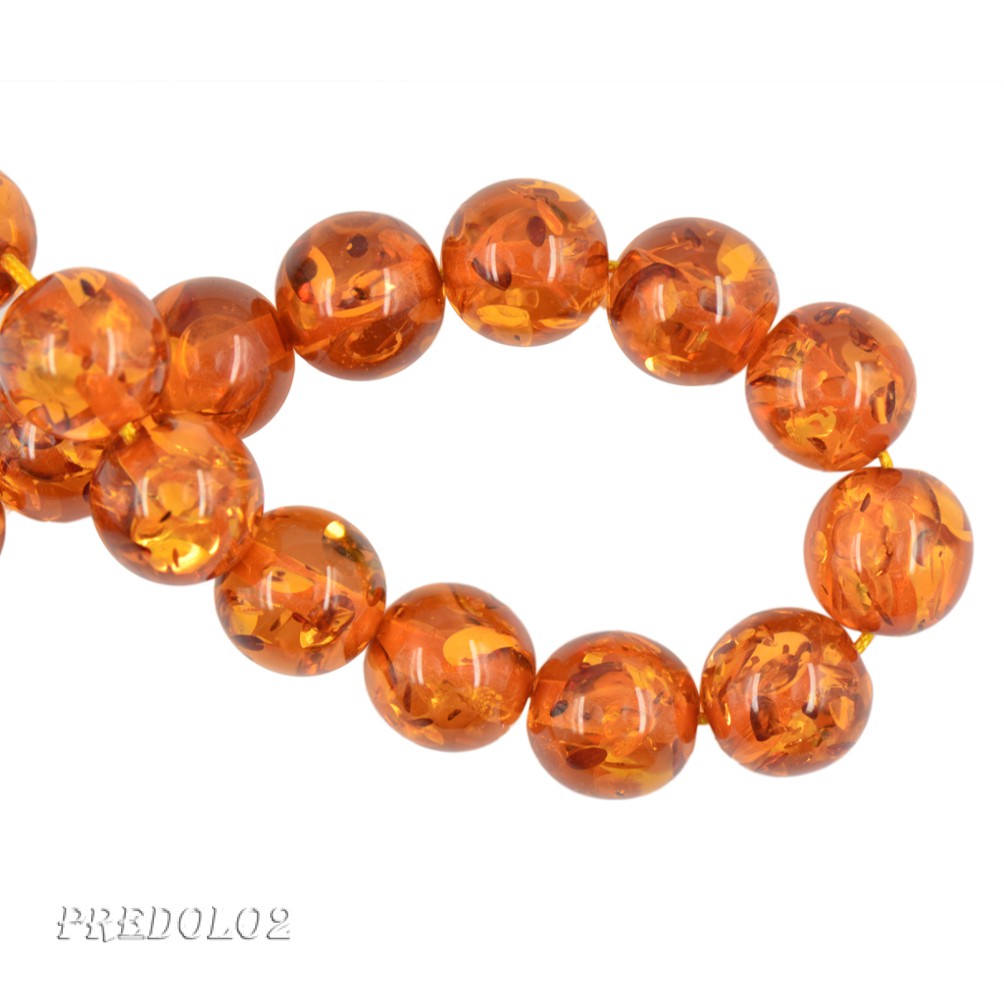 12mm Brown Resin Jewelry Making Ball Loose Beads Strand 15.5 inch Spacer