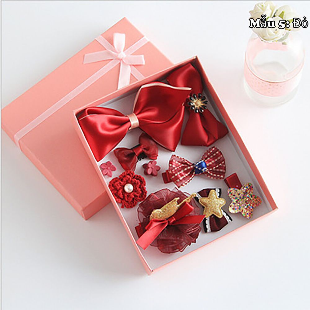HỘP KẸP TÓC CÔNG CHÚA NHIỀU CMÀU CUTE AH1200