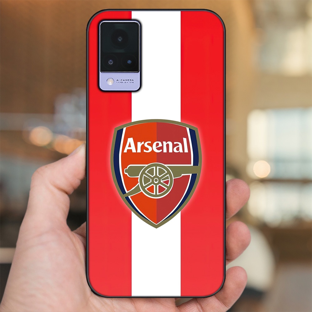 Ốp lưng Vivo V21 viền đen in hình Arsenal FC