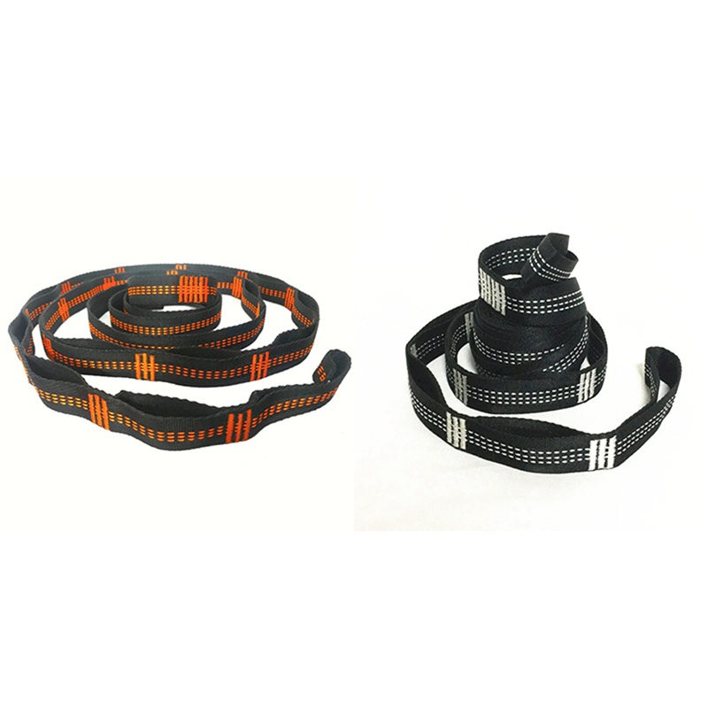 Set 2 dây đai phẳng nilon chịu tải cao buộc thân cây móc võng leo núi cắm trại ngoài trời